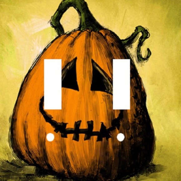 HALLOWEEN PUMPKIN -DOUBLE Light Switch Plate - Picture 1 of 1